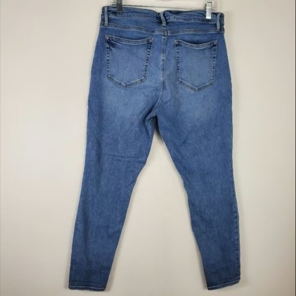 Accessories - Loft Curvy Skinny Crop Womens Size 12 Light Wash Mid Rise Comfort Stretch Casual